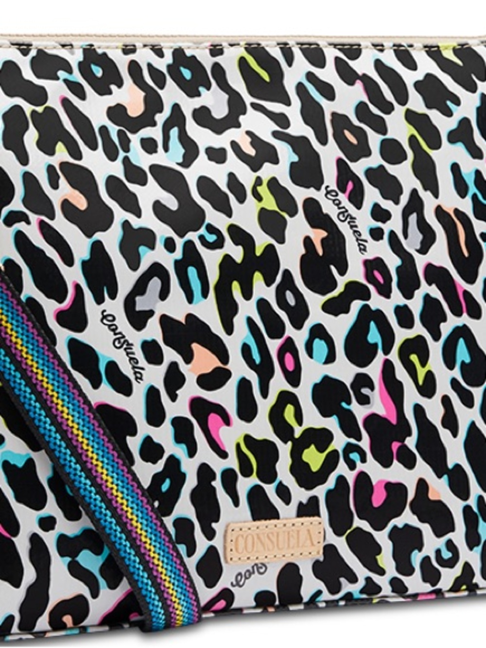 Consuela CoCo Downtown Crossbody Bag with Multicolor Leopard Print - Picture 2 of 7